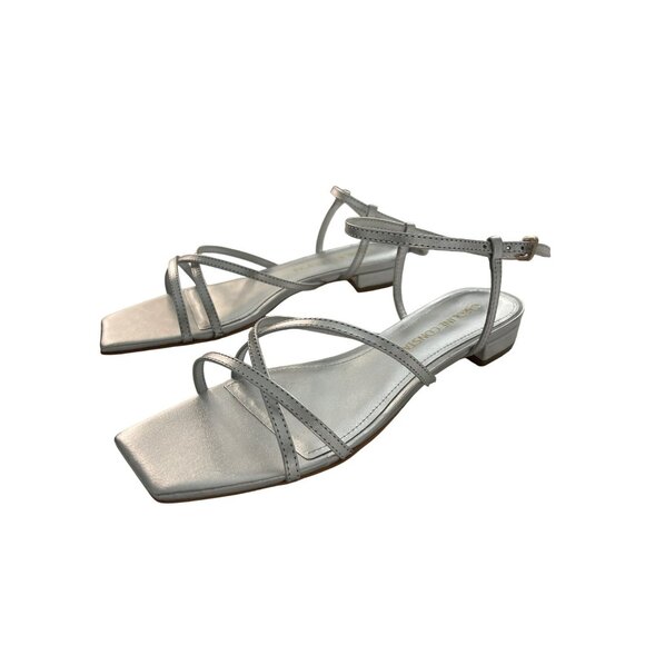 Caroline Constas $360 Silver Morgan Strappy Sandals Designer Shoes NEW - Picture 3 of 12